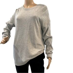 ⭐️ Banana Republic Cotton Blend Knit Crew Neck Ribbed Sleeve Sweater Size Medium